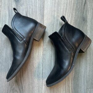 Dolce Vita Black Leather Tivon Slip-on Booties